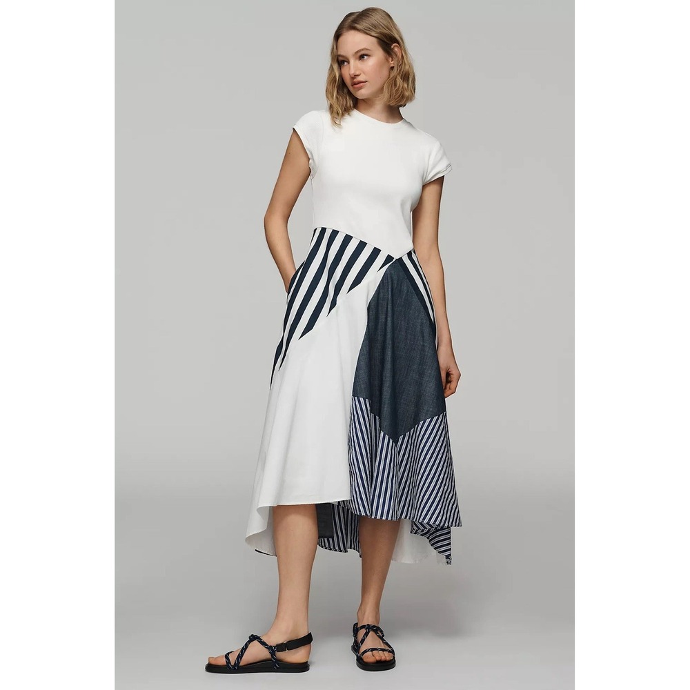Maeve Twofer Patchwork Midi Dress NWT SIZE XS